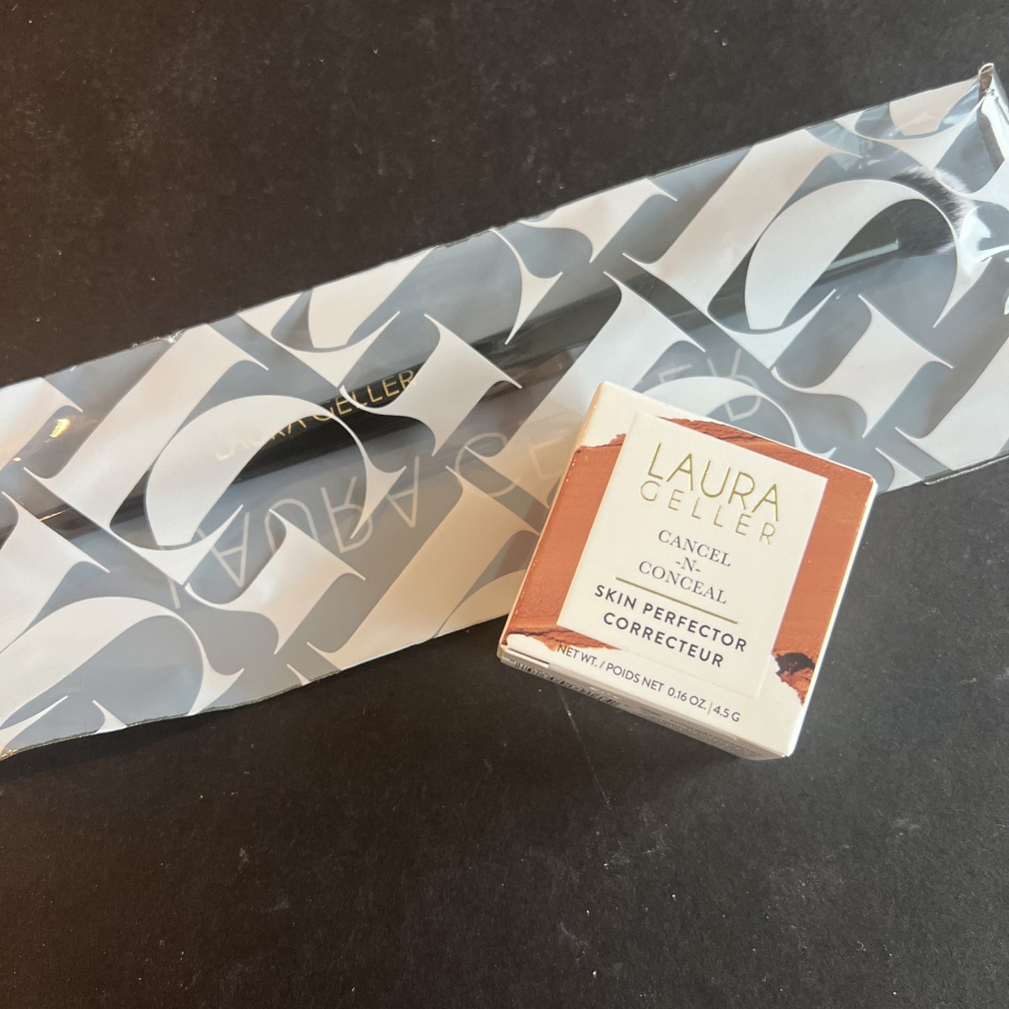 LAURA GELLER Cancel-n-Conceal Skin Perfector Correcteur Tan/Deep W/Brush 0.16oz