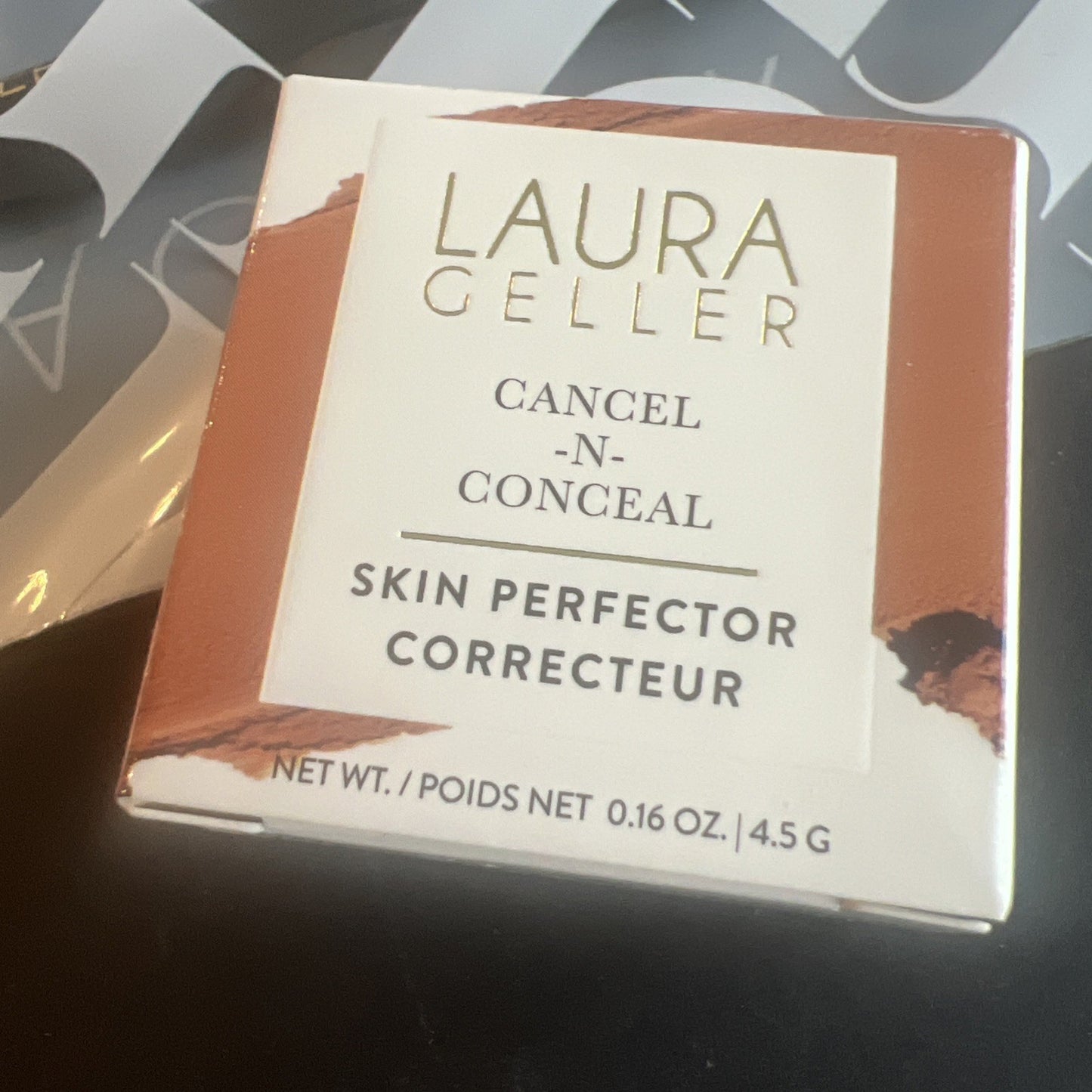 LAURA GELLER Cancel-n-Conceal Skin Perfector Correcteur Tan/Deep W/Brush 0.16oz