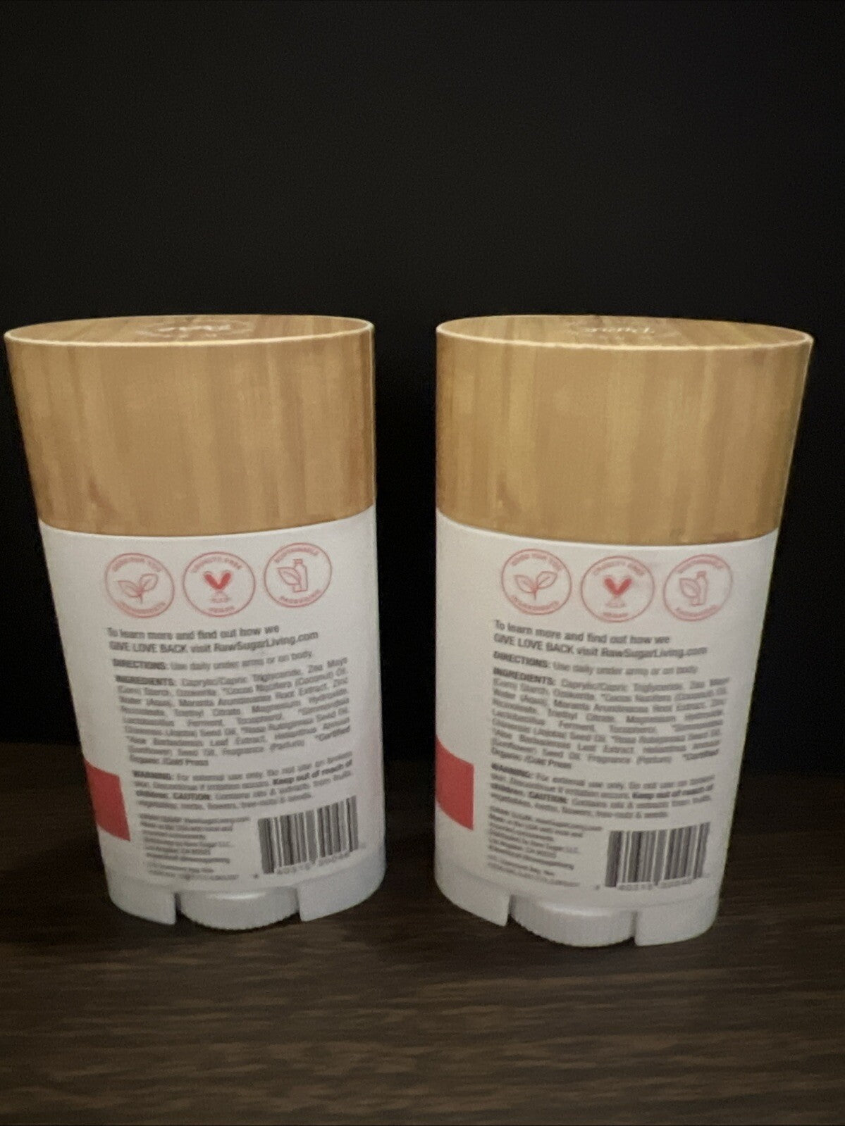 2 Pack Raw Sugar Simply Deo Rose + Aloe Whole Body Deodorant 2.7oz Each