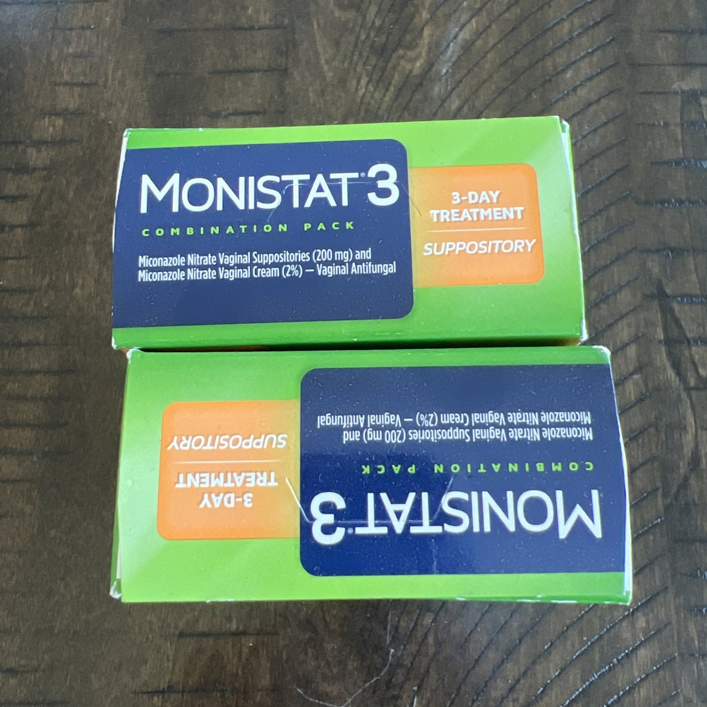2 × MONISTAT 3 Vaginal Antifungal SUPPOSITORY + Itch Cream YEAST INFECTION 08/27