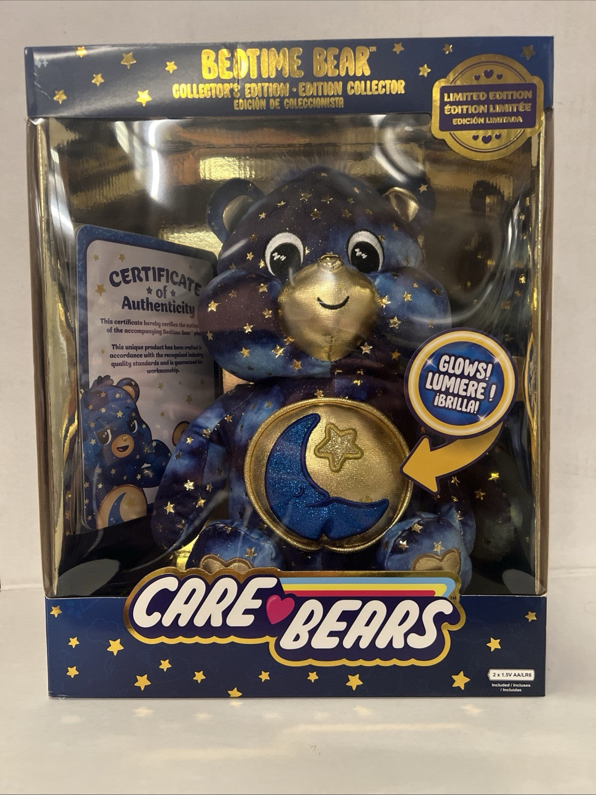 Care Bears Bedtime Bear Limited Edition Navy Gold Plush 2023 |BRAND NEW