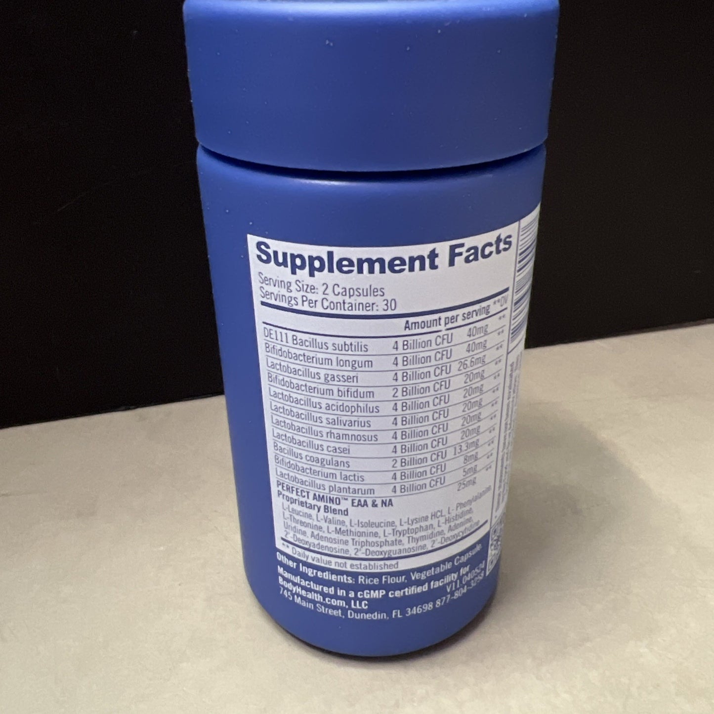 BodyHealth Probiotic Enhanced w/PerfectAmino Spore Based 60 Capsules Exp 10/26