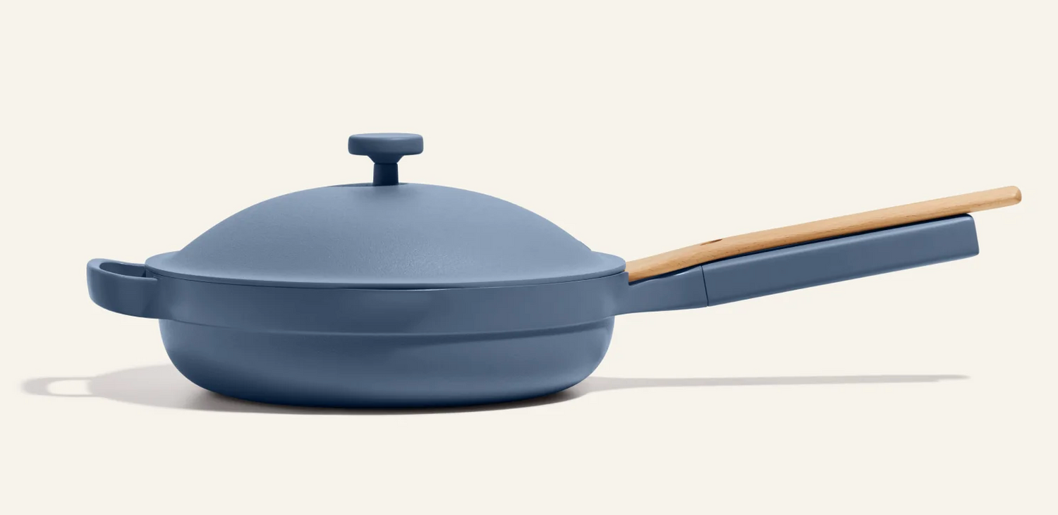 Our Place Always Pan 2.0 10.5” BLUE SALT Nonstick Pan w Lid, Spatula, Basket NIB