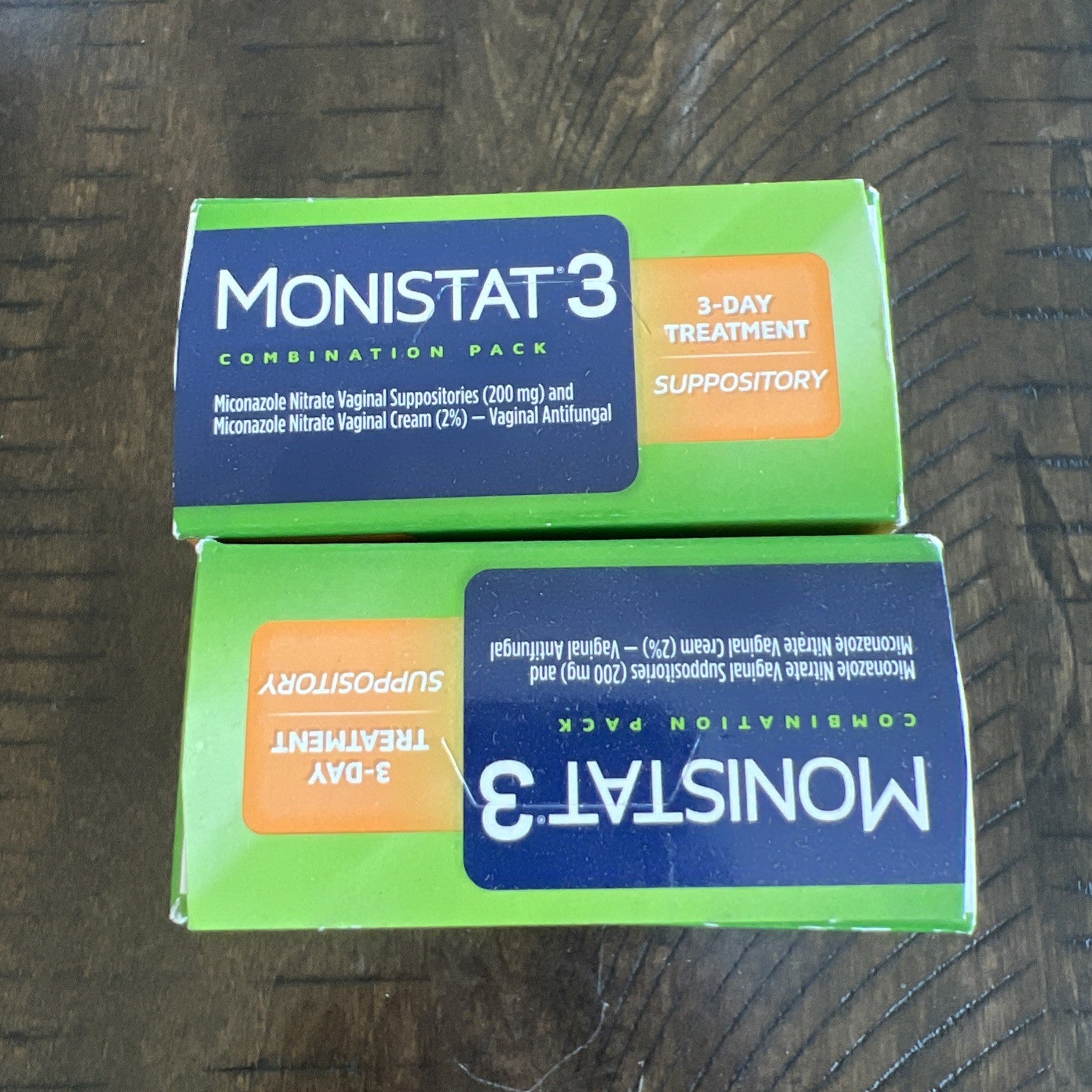 2 × MONISTAT 3 Vaginal Antifungal SUPPOSITORY + Itch Cream YEAST INFECTION 08/27