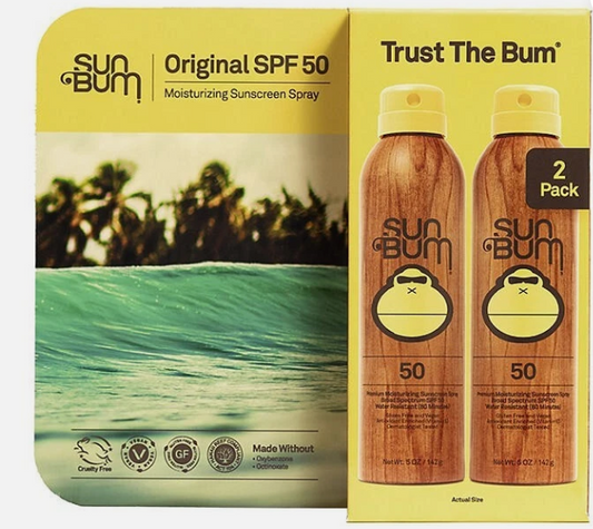 2 PK Sun Bum SPF 50 Sunscreen Spray 5 Oz Each EXP 11/26